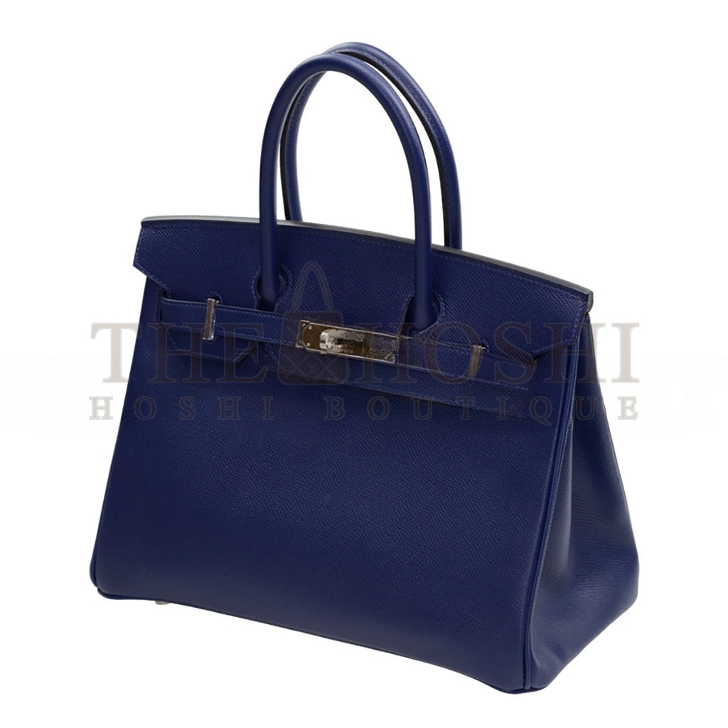 H**me5 BIRKIN 30 TOGO LEATHER ROYAL BLUE SILVER BUCKLE BK3073EPSS (30*23*15cm) Master Quality